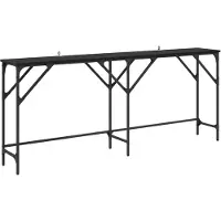 vidaXL Wandtafel Zwart Eiken 180 x 30 x 75 cm Bewerkt hout