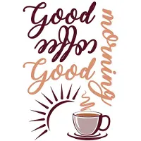 Crearreda muursticker Good Coffee 125 x 40 cm vinyl rood