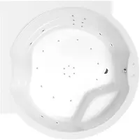 Polysan Royal Corner Whirlpoolbad, 173x173x49cm, Attraction Hydro-Air, chroom
