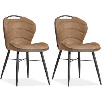 MX Sofa Eetkamerstoel Talent Luxor Cognac (set van 2 stoelen)