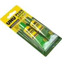 UHU PLUS ENDFEST Lijm Permanent Vloeibaar Transparant 2 Stuks à 15 ml