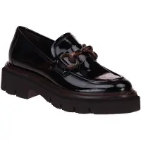 Luca Grossi Zwarte Moccasin Gesp