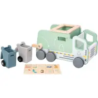 Playwood Houten - Vuilniswagen - Recycling Truck - vormenauto - duurzaam speelgoed