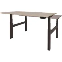 Schaffenburg Dextro Plus Duo Zit-sta-bureau Rechthoekig Eiken H-Frame 1.800 (B) x 800 (D) x 645 (H) mm Melamine