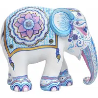 Elephant Parade Indian Blues - Handgemaakt Olifantenstandbeeld - 20 cm