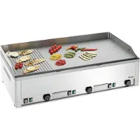 Bartscher Bakplaat GDP 980E-GR - 2/3 Glad & 1/3 Geribbeld - 400V - 980x535x290mm