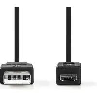 Nedis USB A naar Micro USB A kabel | 2 meter | USB 2.0 (100% koper, Zwart)