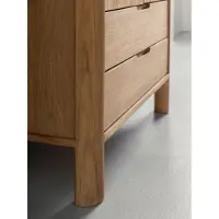 DTP Home Cupboard Forte, 2 doors, 2 drawers,190x80x40 cm, teakwood natural