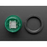 Adafruit Arcade Button with LED - 30mm Translucent Green 3487