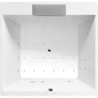 Polysan Came Falls Whirlpoolbad, 175x175x50cm, Attraction Hydro-Air, chroom