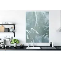 PosterMonkey Poster Groen - Wit - Verf - Schilderen - 90x120 cm