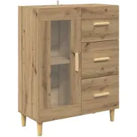 vidaXL Dressoir Artisan-Eikenhout, 69,5 x 34 x 90 cm, houtvezel