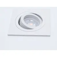 Nova Luxe Inbouwspot vierkant draai- kantelbaar diameter 92mm voor 50mm lamp wit
