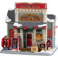 Lemax Bean Happy Coffee Shop battery operated Led Kerst