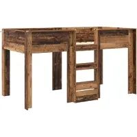 vidaXL Stapeld bed voor kids Oudhout 80 x 200 cm Bewerkt hout