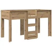 vidaXL Stapeld bed voor kids Artisan Eiken 75 x 190 cm Bewerkt hout