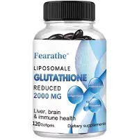 Fearathe Liposomaal glutathion 2000 mg (120 capsules) voedingssupplement, voor de lever, ontgifting, hersenen, immuunsysteem en zenuwstelsel