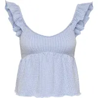 ONLY Blouse 'ONLMISTY' lichtblauw / wit