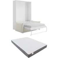 Vente-unique Bedkast hout wit 160 x 200 cm BEGANIO
