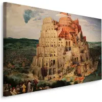 Karo-art Schilderij - Pieter Bruegel, de Toren van Babel, reproductie, Premium Print