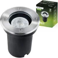LUMILED CATIO 2 - Ronde Inbouwspot - GU10 - IP65 & IK09 - RVS Vloerspot