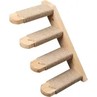 Famanu kattenplank, meerlaags met jute krabgedeelte - trale kleuren