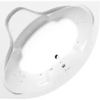 Polysan Simona Whirlpoolbad, 140x140x44cm, Highline Hydro, chroom