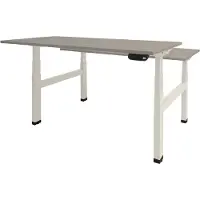 Schaffenburg Dextro Plus Duo Zit-sta-bureau Rechthoekig H-Frame 1.400 (B) x 800 (D) x 645 (H) mm Melamine