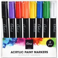 Artist Verfmarkers glitter 8 stuks