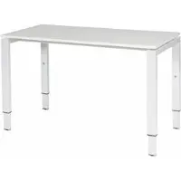 Schaffenburg Verstelbaar Bureau - Domino 120x60 wit - wit frame