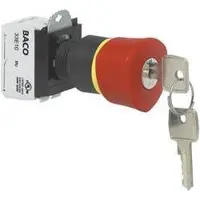 Baco L22GR01B Noodstopschakelaar Kunststof frontring, Zwart, Met statusweergave 600 V 10 A IP69K 1 stuk(s)