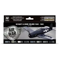 Vallejo Hobbyverf Acrylverf - 71157 US Navy - USMC Kleuren 1940-1945 - Model Air - Acryl Set - 8x Verf set - 8x 18 ml