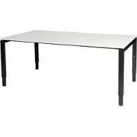 Schaffenburg Vergadertafel Domino - 180x100 grijs - zwart frame