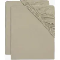 Jollein - Hoeslaken Jersey 40/50x80/90cm - Wieg, Ledikant, Babybed - Olive Green - 2 Stuks