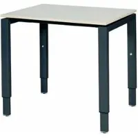 Schaffenburg Verstelbaar Bureau - Domino 80x60 Eiken - zwart frame
