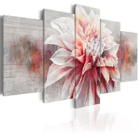Karo-art Schilderij - Prachtige Dahlia, 5luik