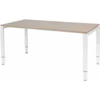 Schaffenburg Verstelbaar Bureau - Domino 160x80 Havana Kersen - wit frame