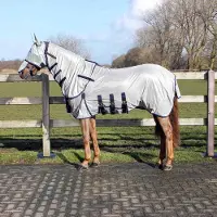 QHP Vliegendeken Met Hals En Masker Donkergrijs