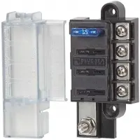 Blue Sea Systems St Blade Compact 5045 4 Circuits Fuse Block Transparant