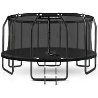Thunder Trampoline 488 cm – Ronde Tuintrampoline – Max. 150 kg – Met Ladder – Zwart