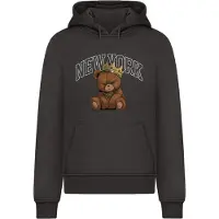 Mister tee Sweatshirt 'NY Crowned Bear' bruin / goud / zwart / wit