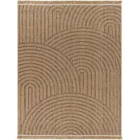 TT Home Binnen- en buitentapijt Woonkamer Weerbestendig Balkon Boho Geo Motief 3D Franjes