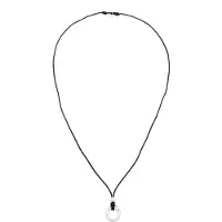 KUZZOI - Halsketting - Halsketting Lange Mannen Hanger Cirkel Nylon Ketting Zilver 925 Festival 70 cm - Heren