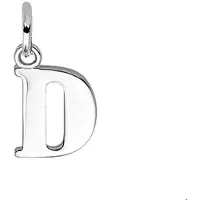 The Jewelry Collection Zilver Gerhodineerde Hanger letter D 1319073