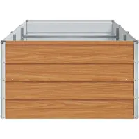 vidaXL Verhoogde plantenbak Lichtbruin 240 x 80 x 45 cm