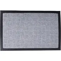 EDM deurmat - 60 x 40 cm - Deurmat voor binnen & buiten - Grijs - Anti-slip