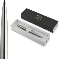 Parker Jotter-balpen - medium punt - blauwe inkt - roestvrij staal met chromen afwerking - incl. geschenkdoos