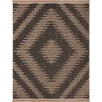 TT Home Binnen- en buitentapijt Woonkamer Weerbestendig Balkon Boho Geo Motief 3D Franjes