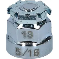 Ks Tools Aanpasser met versnellingsmechanisme voor bits van 5/16 inch, geschikt voor sleutels van 13 mm, met hoogglanzende chroomafwerking