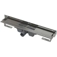 Alca - Douchegoot Flexible 105 cm, met verstelbare manchet aan de wand, roestvrij staal APZ4-1050